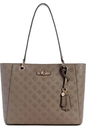 Guess Printed PU Shopper Tote Bag with Quilted