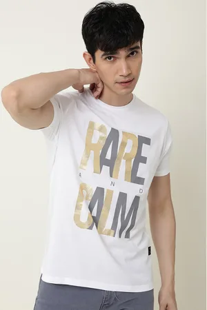 RARE RABBIT Men Rings-4 Slim Fit Solid Polo Collar T-Shirt