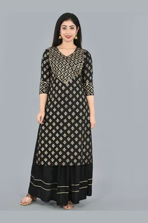 Kalini Ethnic Motifs Printed Regular Gotta Patti Kurta with Skirt