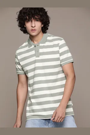 Roadster The Lifestyle Co. Striped Polo Collar T-shirt