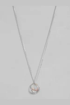 Calvin Klein Warped Stainless Steel Pendant & Chain
