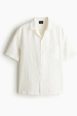 H&M Regular Fit Linen-Blend Resort Shirt
