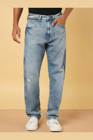 Wrangler Men Low-Rise Low Distress Heavy Fade Stretchable Cotton Jeans