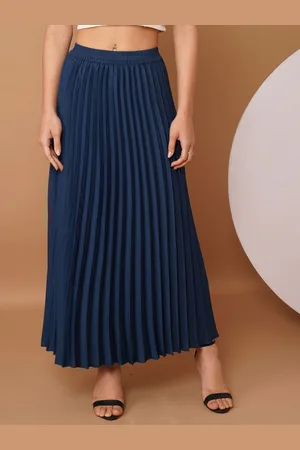 Chemistry Pleated Flared Maxi Skirt