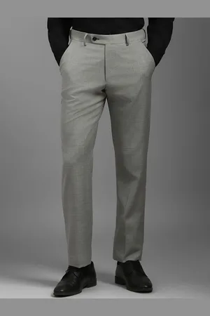 Louis Philippe Men Self Design Regular Fit Trousers