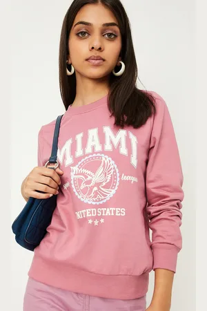 Max Collection Girls Typography Printed Pure Cotton Pullover Sweatshirt