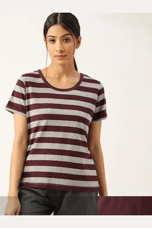ETC Women Pack of 2 Burgundy Lounge T-shirts