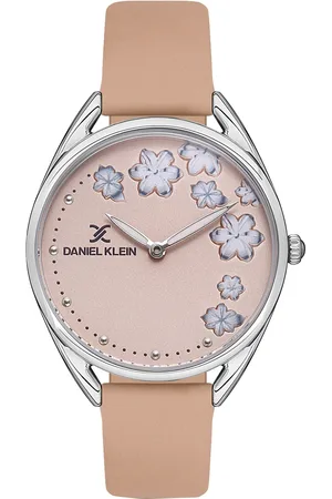 Daniel Klein Women Embellished Dial & Leather Straps Analogue Watch DK.1.13352-3