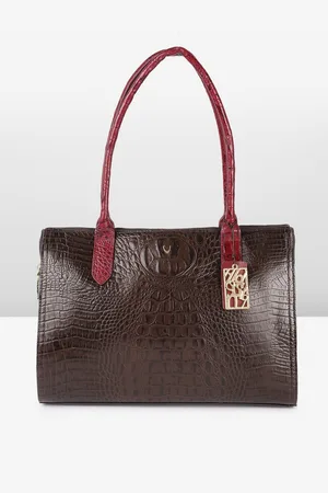 Hidesign Animal Textured Leather Structured Shoulder Bag
