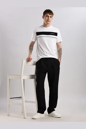 Calvin Klein Men Urban Slim Slim Fit Pleated Trousers