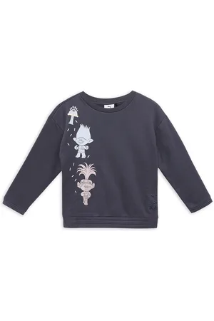 PUMA X Trolls Boys Relaxed Fit Graphic Crew Neck Sweatshirt