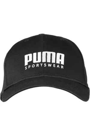 PUMA Unisex Black Embroidered Stretch Fit Baseball Cap