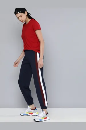 HARVARD Women Navy Blue & White Colourblocked Joggers