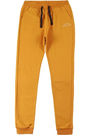 Peter England Boys Orange Solid Jogger