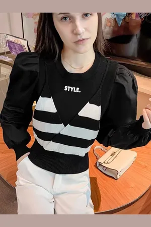 HERE&NOW Women Horizontal Stripes Striped Regular Top