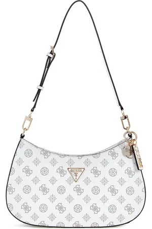 Guess Women Brand Logo Printed Structured Shoulder Bag