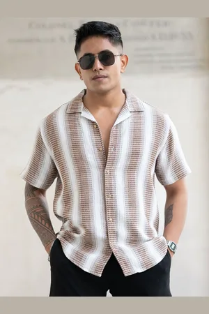 Powerlook Men Horizontal Stripes Opaque Striped Casual Shirt