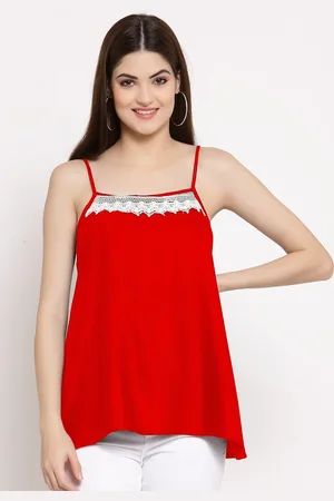 PATRORNA Women Red & White Top