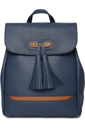 Mast & Harbour Women Navy Tassel Backpack