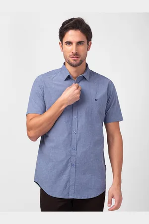Kenneth Cole Men Slim Fit Casual Cotton Shirt