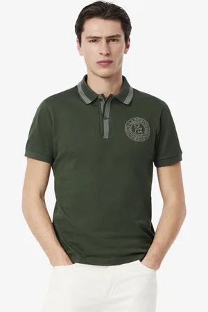 Lacoste Men Brand Logo Printed Polo Collar Cotton T-shirt