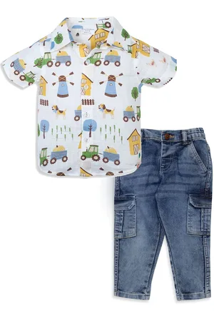 My Milestones Boys Printed Shirt with Trousers