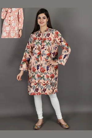 Exotic India Pure Cotton Block-Printed Reversible Quilted Jodhpuri Jacket