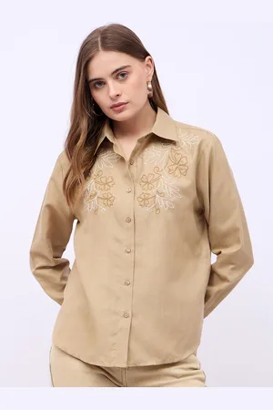 Styli Women Oversized Fit Spread Collar Floral Printed Cotton Casual Shirt