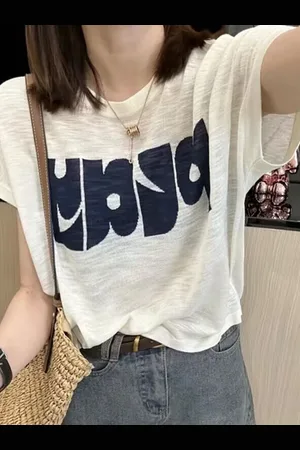 HERE&NOW Women Printed Round Neck Short Sleeves Top