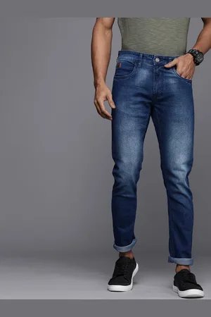 WROGN Men Slim Fit Mid Rise Heavy Fade Stretchable Jeans