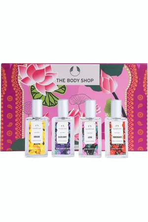 THE BODY SHOP Set Of 4 Black Grape Lotus Hibiscus Pomegranate Body Mist Gift Set 20ml Each