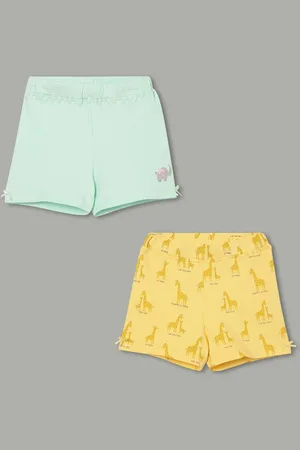 Lifestyle Girls Printed Denim Shorts
