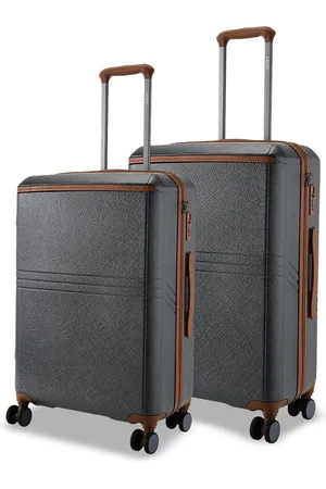 Safari Heritage Set Of 2 Hard-Sided Trolley Suitcase