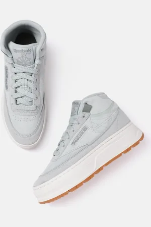 Reebok Women Perforated Detail Suede Club C Geo Mid Sneakers