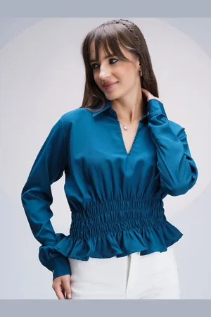 Chemistry Women Smocked Shirt Style Top