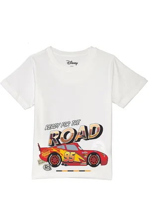 Wear Your Mind Boys White Printed Polo Collar Cotton T-shirt