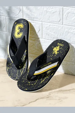 U.S. Polo Assn. Men Colourblocked & Brand Logo Print Trud Thong Flip-Flops