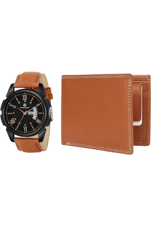MARKQUES Men Brown Leather Accessory Gift Set