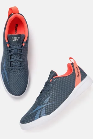 Reebok Men Woven Design Motion Pulse Walking Shoes with Brand Logo Detail