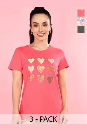 dollar Women Typography 3 Printed Cowl Neck T-shirt