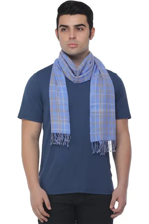 Exotic India Marina Checks Woven Pure Cashmere Wool Men