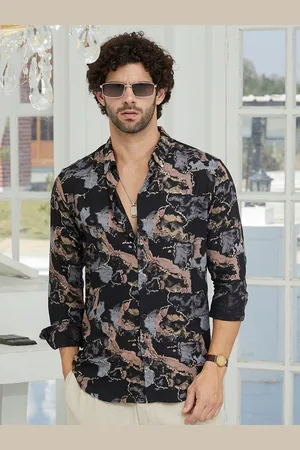 Campus Men Comfort Opaque Printed Casual Shirt