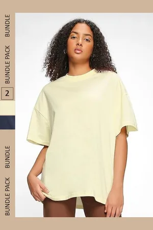 Bewakoof Pack Of 2 Oversized Cotton T-shirt