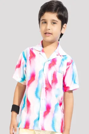 BAESD Unisex Kids Comfort Opaque Printed Casual Shirt
