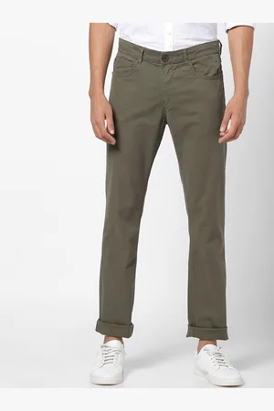 SPYKAR Men Olive Green Trousers