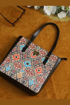Priyaasi Multicoloured PU Oversized Structured Shoulder Bag