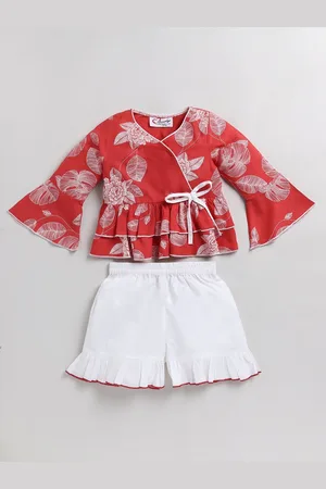 BAESD Girls Printed Top with Shorts