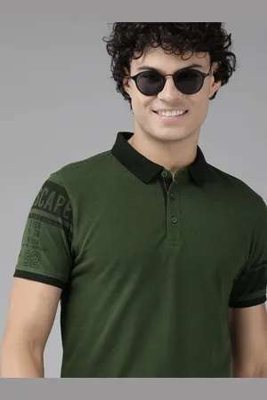 SPYKAR Men Typography Printed Polo Collar Pure Cotton Slim Fit T-shirt