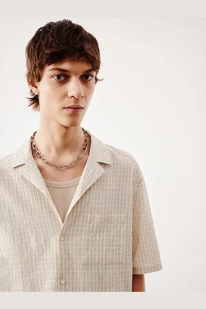 H&M Loose Fit Seersucker Resort Shirt
