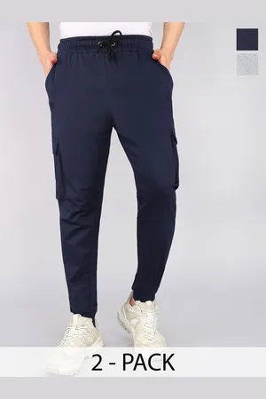 Moda Rapido Men Pack Of 2 Mid Rise Cargo Track Pants